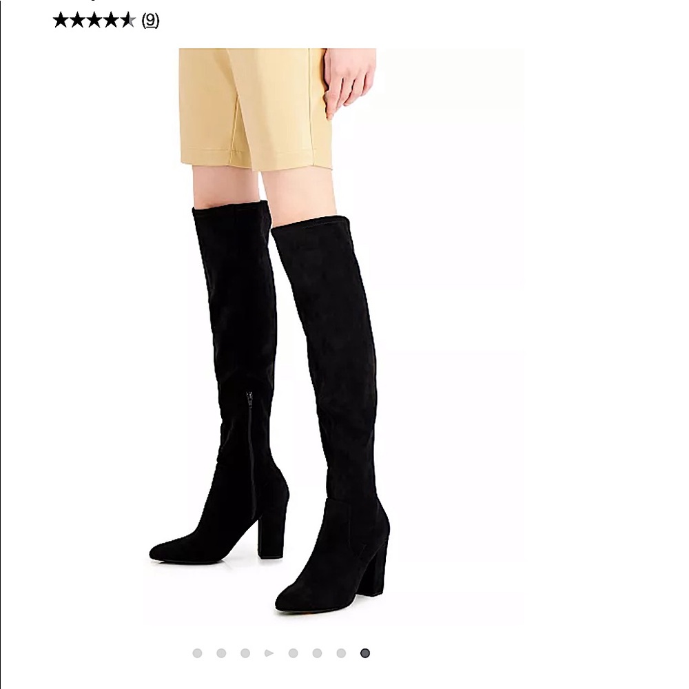 Black over the knee stretch boots with heel BRAND NEW